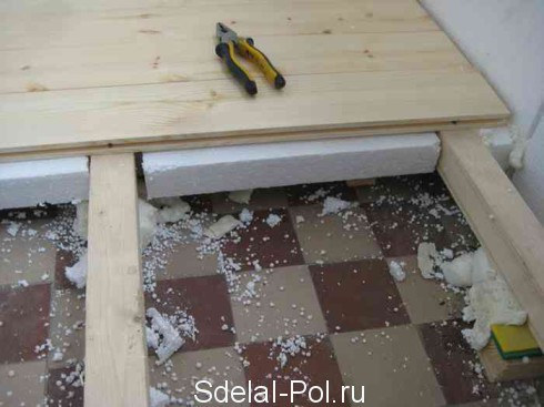 Утепление пенопластом по лагам Утепление пенопластом по лагам
