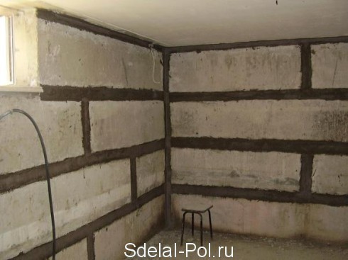 Герметизация швов стен подвала Герметизация швов стен подвала