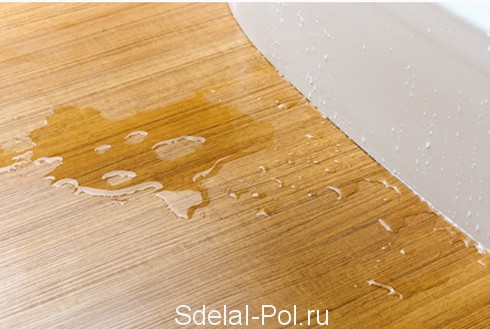 Излишек воды - вред ламинату Излишек воды - вред ламинату