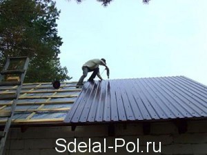 Монтаж профнастила на крышу Монтаж профнастила на крышу