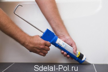 Обработка стыков герметиком Обработка стыков герметиком
