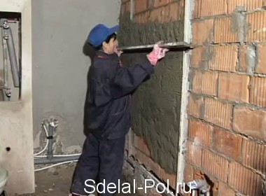 Штукатурка стен по маякам Штукатурка стен по маякам