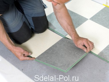 Укладка мозаики из плитки ПВХ Укладка мозаики из плитки ПВХ
