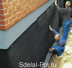 Вертикальная изоляция профильной мембраной Вертикальная изоляция профильной мембраной