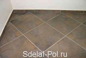 Диагональный метод укладки плитки Диагональный метод укладки плитки