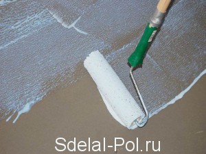 Грунтовка поверхности с помощью валика Грунтовка поверхности с помощью валика
